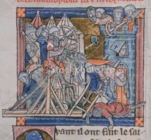 Guinevere in Tower besieged by Mordred